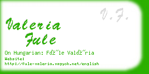 valeria fule business card